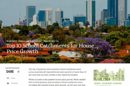 澳洲房价增幅比较快的学区有哪些？