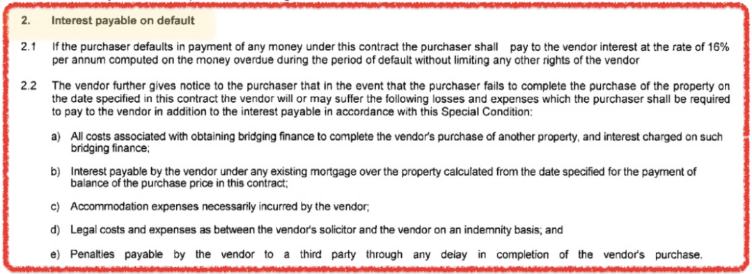 澳洲买房小贴士：房屋买卖合同中的关键点——罚金。