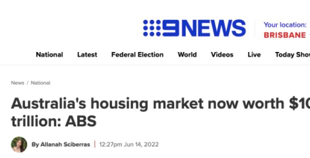 全澳房产价值突破10万亿澳币！昆州房地产价值达1.7万亿澳币，占比16.7%