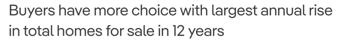 澳洲待售房屋总量出现12年来大年度增长，购房者有了更多选择