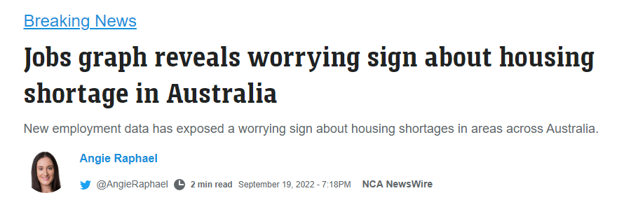 澳洲新住房需求将回升，住房短缺将达16万