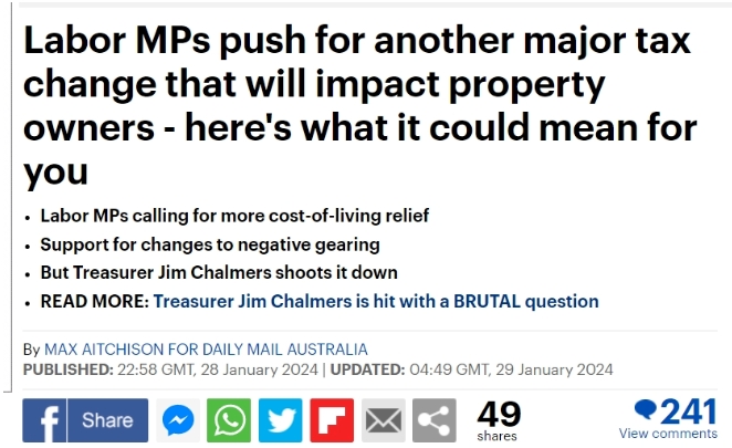 澳洲政府欲改革另一项税收,影响房产投资者!