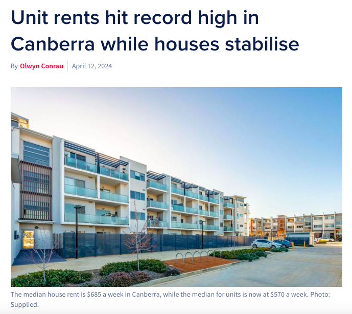 【澳洲·新闻】堪培拉租房趋势：公寓租金创新高，住房市场呈现稳定态势