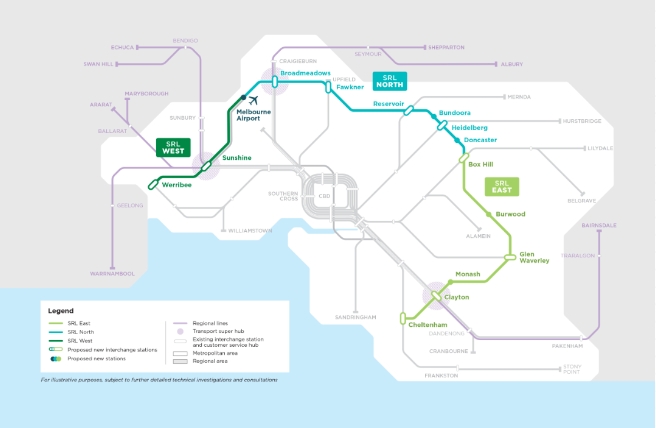 快速交通网络建设进行中   提供多样化住房与就业机会   SRL是正在建设中的墨尔本郊区铁路环线，长达90公里，连接墨尔本的Frankston和Werribee火车线上的所有主要站点。SRL项目分为四个部分，包括东区、北区、机场区和西区，覆盖范围十分广泛。目前，SRL东区预计2035年建成。   图片   *SRL车站渲染图   SRL的目标是为因应墨尔本的人口快速增长及未来快速发展做准备。新车站周边地区将提供多样化的住房选择、本地服务和就业机会，更贴近居民的愿景。Clayton、Broadmeadows和Sunshine三大交通超级枢纽将通过SRL连接，使得墨尔本郊区乘客无需经过中央商务区便能前往工作或上学地点。目前，从Cheltenham到Box Hill的SRL东区建设正在进行中。   SRL项目将显著缩短东区的旅行时间，实现Gippsland Corridor与公交网络的无缝连接，并在施工期间创造多达8,000个直接就业岗位。目前，整个项目建设进展顺利，已有超过1,200名工人投入到SRL的建设中。此外，现已启动两个合同的意向征集，以建设六个全新的地下车站。   图片   施工于2022年6月启动，预计到2035年，东区将实现列车运行。项目展示了未来在六个SRL东区及其周围共计增加70,000套住宅的长远愿景。Lissa Van Camp担任该项目的土地规划、环境和可持续发展执行总经理，她详细阐述了该项目对当地社区及墨尔本城市的广泛影响。   “到2050年，墨尔本的居民人口预计从现在的600万增长到约900万，而整个维多利亚州的人口将超过1,100万，”Van Camp说道。   “面对人口激增，我们深知只有通过规划和协调的方式才能做好准备。自2019年起，我们就制定了一个参考设计，强调了项目的推进方案。我们提议建设一条连接Frankston和Werribee火车线之间所有主要站点的铁路，将墨尔本打造成一个拥有多个中心的城市。”   图片   Van Camp解释称，该项目将减少居民需要进入市中心再转乘其他线路返回不同郊区的情况。SRL东区将使居民更便利地抵达大学，例如附近设有莫纳什大学和迪肯大学的火车站，以优化教职员工和学生的通勤状况。Van Camp还指出，SRL将为更广泛的工作机会提供公平性。   她表示：“过去，由于通勤时间过长，人们可能不会考虑在Box Hill工作，而SRL将使通勤者更方便地前往各个地区。我们预计每天将有7万人次乘坐SRL东区铁路环线，其中40%的人将选择放弃开车。”   图片   Van Camp表示，郊区铁路环线基于参考设计中概述的核心价值观：生产力、连接性和宜居性，旨在确保墨尔本成为上宜居的城市之一，为后代留下美好的生活环境。所有的技术研究均经过同行评审，以确保其准确性，这对于确定SRL东区的位置至关重要。团队已经开始与各方利益相关者进行磋商。   预计由于SRL的建设，Box Hill的就业机会将增加一倍，达到48,500个。Baldi表示：“我们希望在项目完成后将其打造成一个真正的文化中心和步行友好区域。这个地区对于Box Hill社区来说是真正的资产，我们将努力进一步发展。”