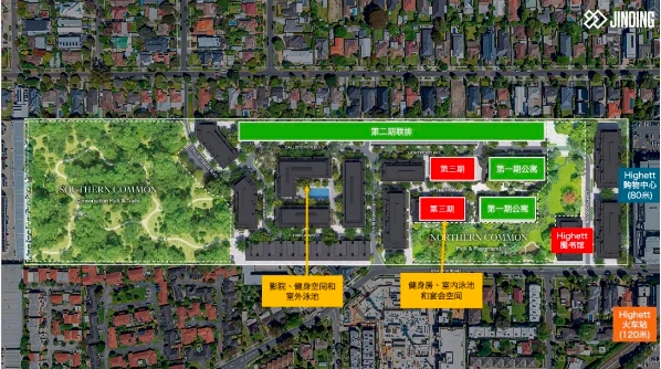      Modern living  at home amongst nature  community and convenience        Highett Common位于维州Bayside地区，占地约9.3公顷，被广阔的公园环绕，由宽阔的绿植走廊和林荫大道相连。根据社区内部的环境，设计师为每个住宅都量身定制景观。      项目拥有3公顷的Southern Common保护区，以及1公顷的Northern Common的游乐场和图书馆，使居住体验成为一种愉悦享受。   归属之地      New nature, new parks, new life.   -   Southern Common保护公园和步道   将居民带回Highett的自然心脏   Highett Common的居民被围绕在周边自然保护区怀抱中，感受融入数公顷原生丛林的生活方式所带来的深刻幸福感。         Northern Common公园和游乐场   自然之美与社区活力   Northern Common是为健康社区而专门打造的户外休闲运动区域。来这里铺上野餐地毯，扔飞盘，踢足球，或者坐在荫凉的树下读一本好书。在这个郁郁葱葱的地方，居民将体验到活力与幸福。   Highett Common内部的公园面积相当于2个墨尔本板球场，占整个项目面积的42%。通过精心设计的路径、小径和步道，居民将重新发现更接近自然的生活方式，在此探索、锻炼和放松。   01、项目·简介   Highett Common      *项目效果图   New nature, new parks,  new life.   归属之地   Highett Common核心·亮点   - 步行约80米抵达Woolworths超市   - 步行120米到Highett火车站   乘火车17可直达Monash大学Caulfield校区   - 社区内绿化面积高达42%   - 步行950米抵达未来环线Cheltenham火车站   2站可抵达Monash大学Clayton校区   4站可抵达Deakin大学   - 中等密度、净零碳社区   全电动化开发项目   Highett Common项目坐落在广阔的自然保护区和公园之中，清新宁静的自然环境使社区充满活力。The Mews小巷将住宅和社交空间编织在一起，促进了社区的紧密联系。   *项目效果图   1房、2房和3房公寓代表了精致城市生活的水准，与一系列4室联排别墅相得益彰，为家庭生活提供了别具品味的选择。   每栋住宅都将采用开放式设计，私人户外生活区和宽敞的落地窗将绿色景观引入室内。   *项目效果图   Highett Common度假村般的设施奢华而充满活力，为日常生活注入仪式感，让居民享受到生活体验。整个社区紧密联系，居民可共同分享着现代生活的乐趣，建立深厚的友谊。   *项目效果图   02   Highett·周边   Highett Common   New nature, new parks,  new life.   归属之地   Highett Common位于距墨尔本市中心18公里的Highett社区，是墨尔本Bayside区域，融合了海滨魅力与市中心氛围，随时随地享受海岸生活的美好，尽显生命力的旺盛。   近期，Highett Common迎来了一系列令人兴奋的新发展，其中包括新咖啡馆、精品店、本地葡萄酒店以及备受赞誉的生鲜店。   这些新兴场所不仅为当地居民提供了更多选择，也吸引着来自各地的游客和美食爱好者，使Highett成为充满活力和创意的社区。   出行便捷，未来可期   Highett Common距Highett Station仅120米，该车站提供Frankston线和Sandringham线的火车服务。   便捷的交通枢纽使得居民前往墨尔本CBD的通勤变得更加轻松。对于在Caulfield就读的Monash大学学生来说，乘火车7站或开车13即可抵达校园。   与此同时，墨尔本的郊区铁路环线SRL也在蓬勃建设中，其中Cheltenham火车站距离Highett Common社区仅约950米。   Cheltenham火车站是SRL东区线路的重要一站，这条新线路将连接Cheltenham与华人区Box Hill，总长度约18公里，仅需2站即可抵达Monash大学Clayton校区，4站可达Deakin大学，未来出行效率将得以显著提高。   附近的Nepean高速公路让居民可以快速驱车抵达其他区域，仅需不到50的车程即可抵达宁静迷人的Mornington半岛，享受当地的宜人温泉、壮丽的海岸线和优美的景色。   无忧购物，毗邻核心商圈   Highett Common周围有着精致的餐饮体验，无数网红餐厅、酒吧和美食场所散落在每个角落里，而这里繁荣兴盛的咖啡文化更是独具魅力。   居民可在此探索各种新奇的用餐场所，为美食和社交带来无限可能。   主要零售商业街——Highett Road，是此社区的繁华中心，充满活力和吸引力。   Woolworths超市距离Highett Common仅约80米。此外，这条街道上还汇聚了各种商店、咖啡馆、餐厅和服务设施，为当地居民和游客提供了丰富多样的购物和用餐选择。   澳大利亚大型购物中心之一的Westfield Southland距离项目仅1公里，为当地居民提供了更多购物选择。   Westfield Southland占地面积达25万平方米，拥有众多品牌如Target、Myer等百货公司、数百家国内外品牌专卖店、各种餐厅、电影院以及其他娱乐设施。顾客可以在这里购物、用餐和休闲娱乐。   名校遍布，教育资源丰富   Highett地区拥有多所学校，包括公立中小学和私立学校。这些学校在学术成绩和教学质量等方面表现好，为学生提供良好的学习环境。   Haileybury私立学校Brighton校区距Highett Common仅5公里，成立于1892年，是澳大利亚声誉的私立学校之一。提供从幼儿园到高中的全面教育。   St Leonard's College是墨尔本男女同校的私立学校之一，距Highett Common仅约5公里。名列维州前茅。100年来，学校一直为学生提供教育体验。学校始终坚持以关爱和动力中提供机会，从学术、道德、精神和文化领域培养学生全面发展，帮助他们树立信心和独立意识。   Mentone Grammar距Highett Common仅约5公里。这所学校成立于1923年，是一所私立学校，提供从幼儿园到12年级的教育。    Mentone Grammar以其全面的教育计划和学术成就闻名。它是一所充满活力的男女混校，其学术计划著重于提供全面的教育，培养学生在运动、音乐、戏剧、创造艺术、辩论和室外教育等多个领域的能力。   其他经营学校   Highett小学   Sandringham小学   Moorabbin小学   Sandringham公立中学   Mentone Girls公立中学   Cheltenham公立中学   Mentone Grammar私立中学   自由健康，丰富生活   Highett Common旁边，一条沿海自行车道贯穿Mordialloc至Port Melbourne的海岸线，让居民尽享沿途美丽的城市风景，尤其适合骑行爱好者。   在Hampton或Sandringham的游艇俱乐部，娱乐变得尤为精致，人们可以在海风中畅游，感受无限的宁静与自由。抑或是在墨尔本高尔夫球场进行激动人心的比赛。   对于喜欢健身和游泳的人们，Waves Leisure Centre休闲中心为各个年龄段的人们提供现代化设施，让人们在这里尽情享受运动乐趣，提供了丰富多彩的休闲选择。   Highett Common   地区价值潜力无限   提供的建筑品质   新的一期即将发售   1房$525,000起   2房$725,000起   3房$1,390,000起   欢迎咨询您身边的   JINDING置业顾问   获取更多内部信息