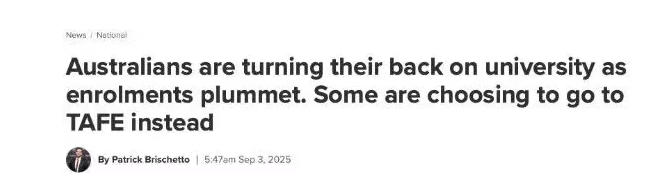 为啥越来越多澳洲人不愿意上大学，改读技校？