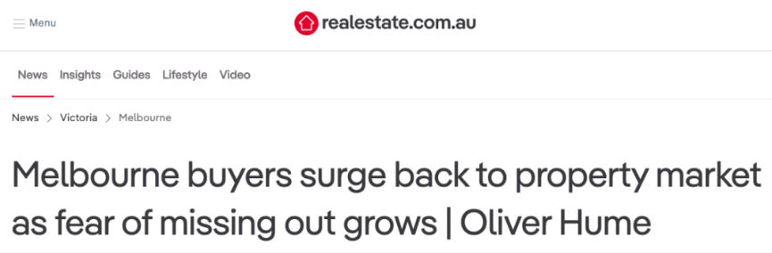 【澳洲·新闻】买家信心回归,墨尔本土地市场即将大涨!